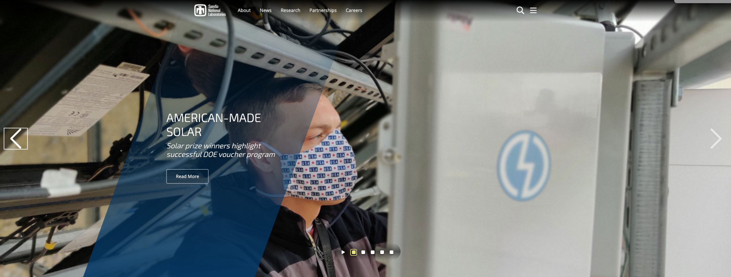 Sandia National Labs features American Made Solar Prize winners on its home page